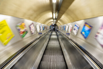 Fisheye Motion Capture of Man on Escalator