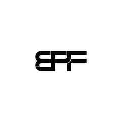 bpf letter original monogram logo design