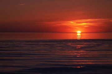 sunset over the sea