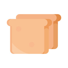 slice bread menu bakery food product flat style icon