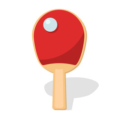 Ping pong racket with ball icon vector illustration design