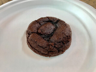 Paleo Diet Chocolate Cookie without Flour, No Sugar and Gluten Free Flavored with Molasses and Tahini.
