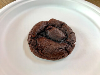 Paleo Diet Chocolate Cookie without Flour, No Sugar and Gluten Free Flavored with Molasses and Tahini.