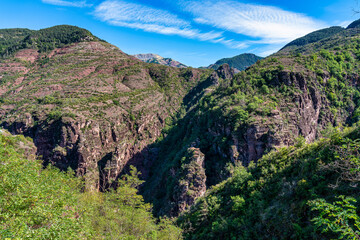 Gorges de Daluis or Chocolate canyon in Provence-Alpes, France.