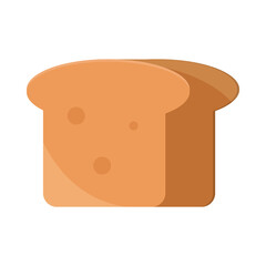 bread whole grain menu bakery food product flat style icon