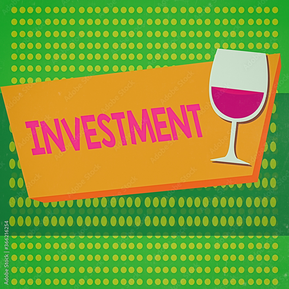 Poster writing note showing investment. business concept for buying commodities which are used in the futur