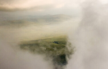 fog in the mountains