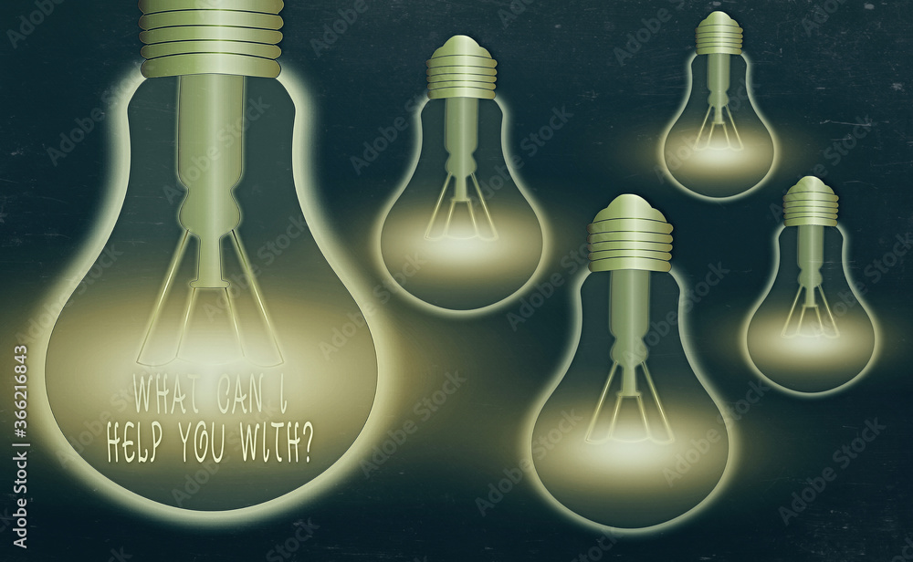 Aufkleber handwriting text what can i help you with question. conceptual photo to make it possible for someone
