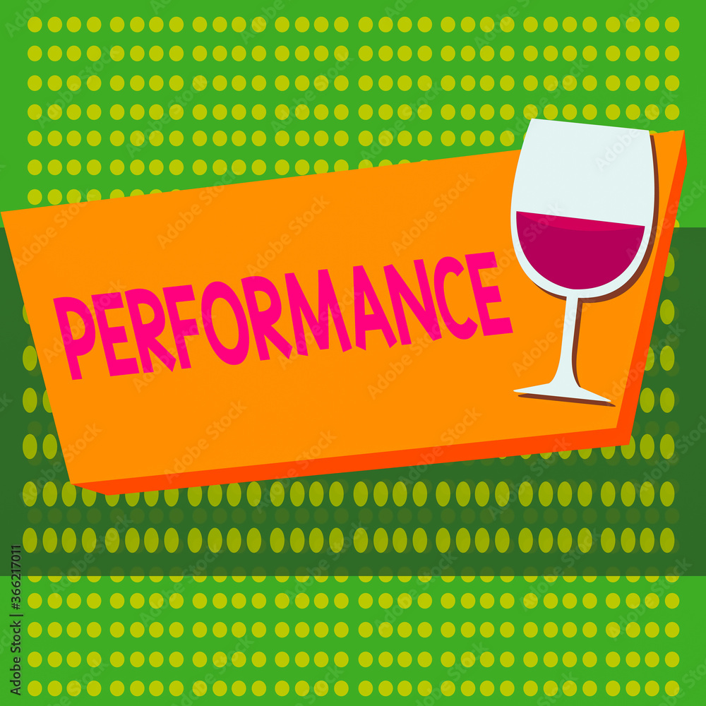 Poster writing note showing performance. business concept for presentation of a play concert or other form 