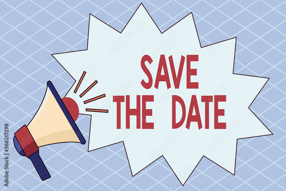 Poster conceptual hand writing showing save the date. concept meaning organizing events well make day speci