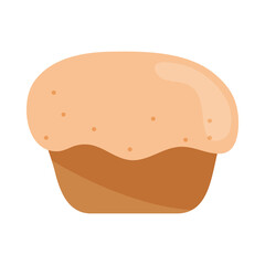 bread muffin dessert menu bakery food product flat style icon