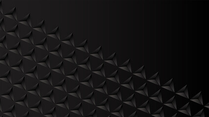 Black Triangle Shapes Background with copy space.