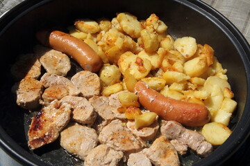 pork with sausage and potatoes