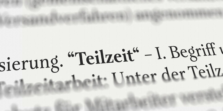 Teilzeit Arbeit im Buch