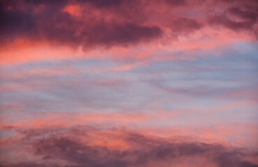 sunset in the clouds