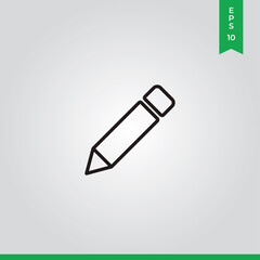 Pen icon vector. Pencil sign