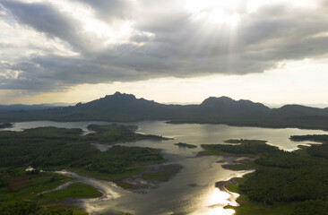 Aerial view north of thailand.