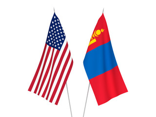 America and Mongolia flags