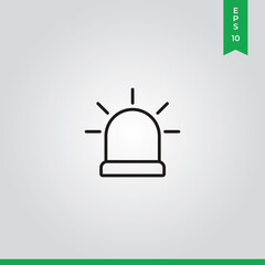 Siren icon vector. Emergency sign