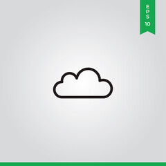 Cloud icon vector. Weather sign