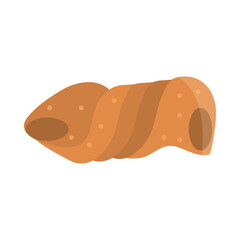 bread roll with chocolate menu bakery food product flat style icon