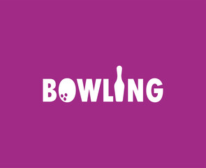 Bowling ball and pins isolated on background