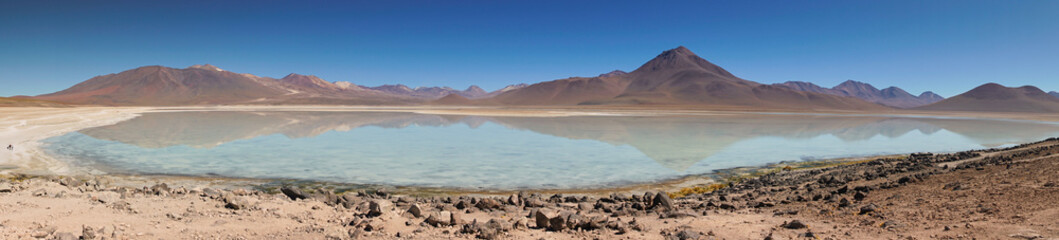 Panoramic view at White Lagoon - South of Bolivia.