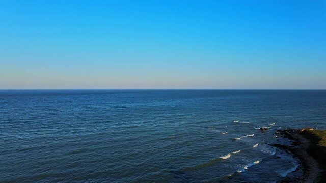 Flying backward from sea to land