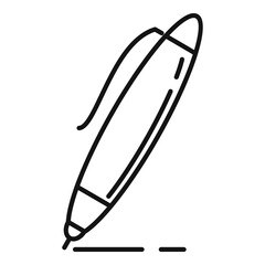 Storyteller writing pen icon. Outline storyteller writing pen vector icon for web design isolated on white background