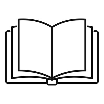 Storyteller open book icon. Outline storyteller open book vector icon for web design isolated on white background
