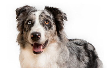 Border collie in photostudio