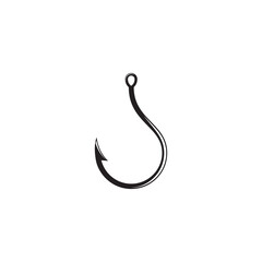 Fishing hook icon design template vector