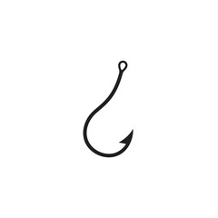Fishing hook icon design template vector