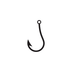 Fishing hook icon design template vector