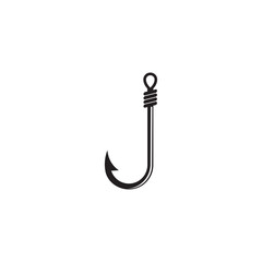 Fishing hook icon design template vector