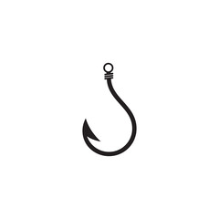 Fishing hook icon design template vector