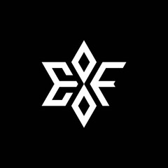 EF monogram logo with star shape and luxury style