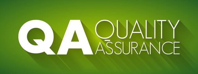 QA - Quality Assurance acronym, business concept background
