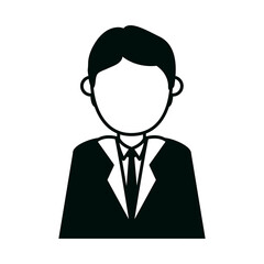 businessman character cartoon male executive isolated icon design