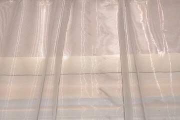 white organza drape for textile background.