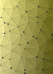 Gold color Abstract color Low-Polygones Generative Art background illustration