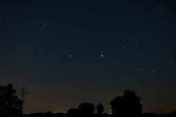 recordings of the night sky over  northern Germany