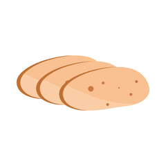 bread breakfast menu bakery food product flat style icon