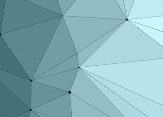 Obraz premium Cyan color Abstract color Low-Polygones Generative Art background illustration