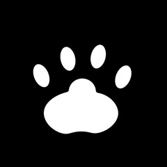 Animal footprint icon vector