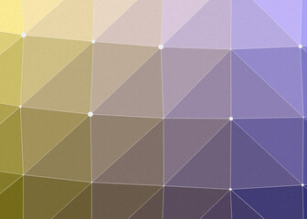 Fototapeta premium Golden Yellow color Abstract color Low-Polygones Generative Art background illustration