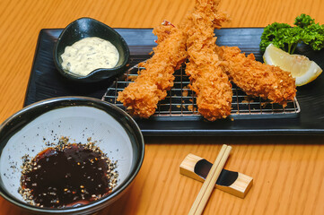 Japanese food Fried Breaded Shrimps