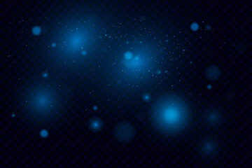 Fototapeta premium Blurred bokeh light on dark background.