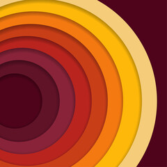 Abstract 3d paper cut background