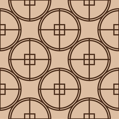 Obraz premium Geometric seamless brown beige pattern. Wallpaper print